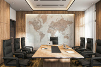 Vintage watercolor world map wallpaper

