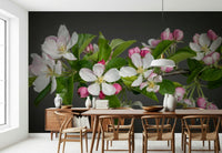 Apple Blossom Charm mural delicate tree bloom pattern.