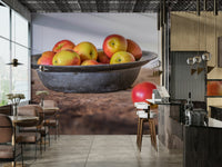 Vintage fruit wallpaper for kitchen
