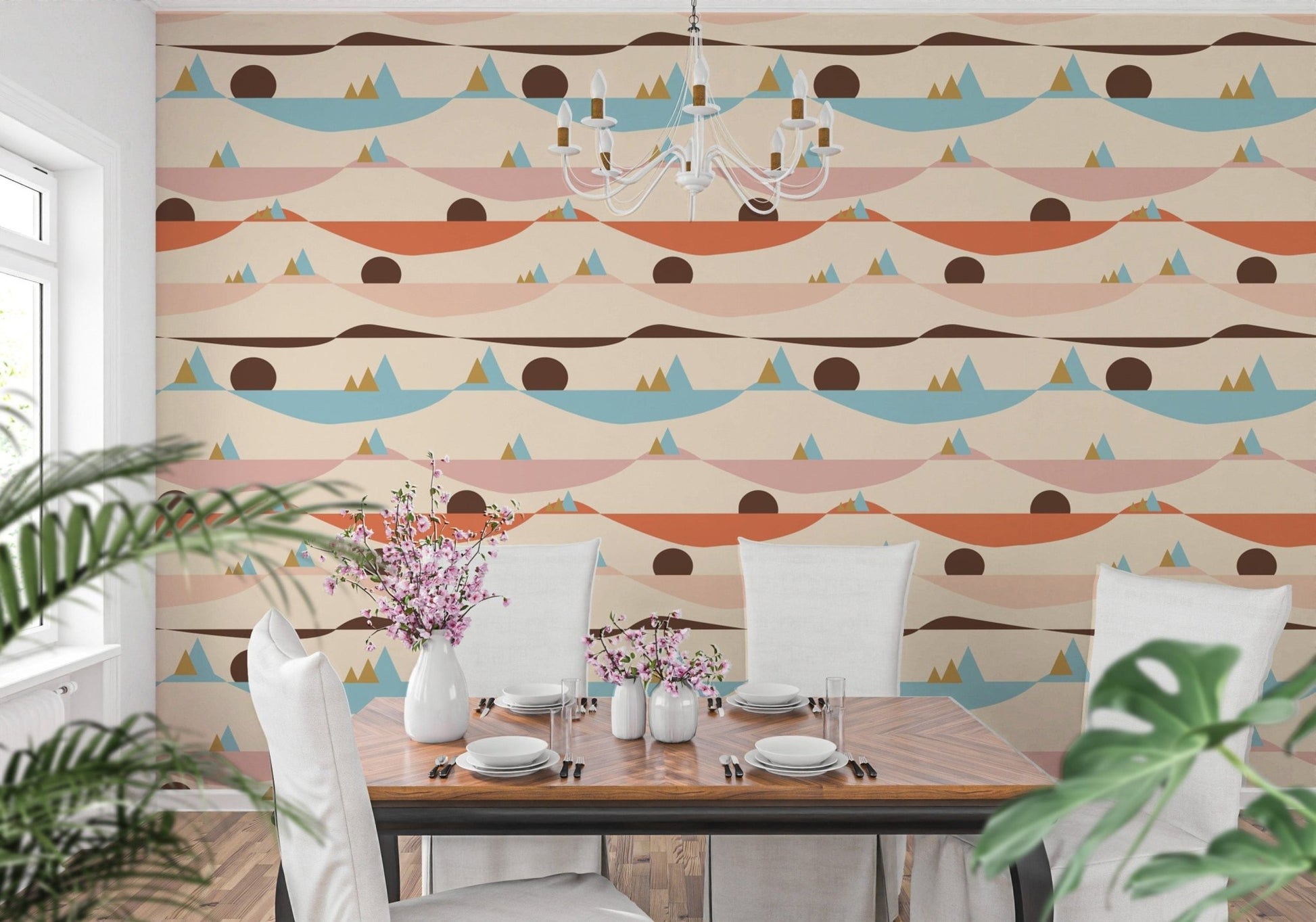 Apricity sunset mural for walls and interiors
