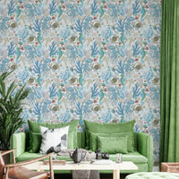 Ocean animals in soft aqua tones for walls GD470

