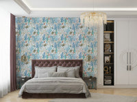 Blue coral reef and jellyfish wallpaper GD470