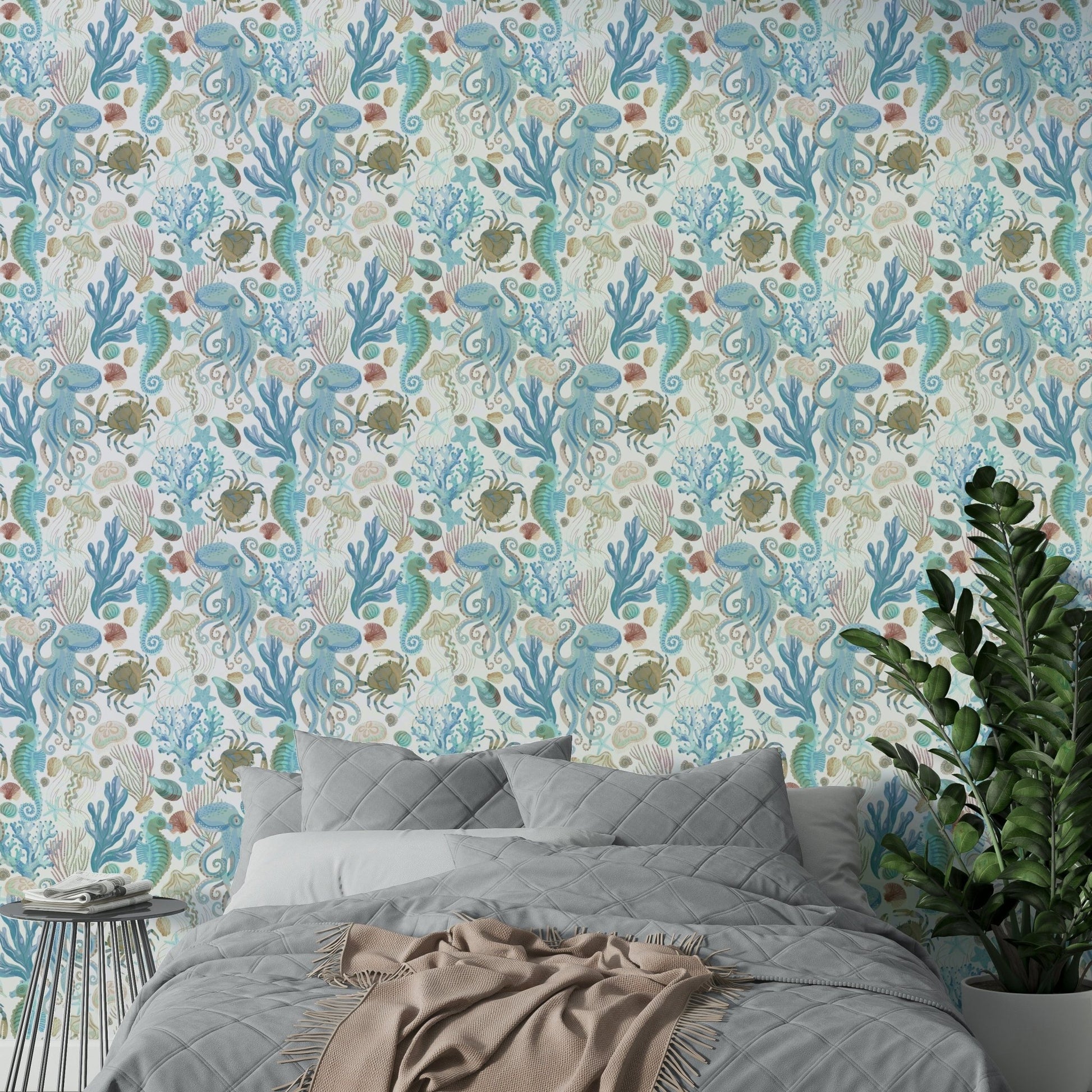 Soft ocean creatures wallpaper for rooms GD470

