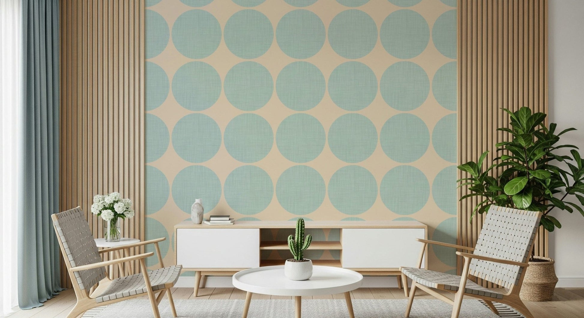 Verditer Aqua Dot Swirl Wallpaper Bubbling shapes, abstract wallpaper.