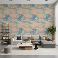 Abstract aqua wallpaper featuring Aqua Drift smooth layered texture, GD9260