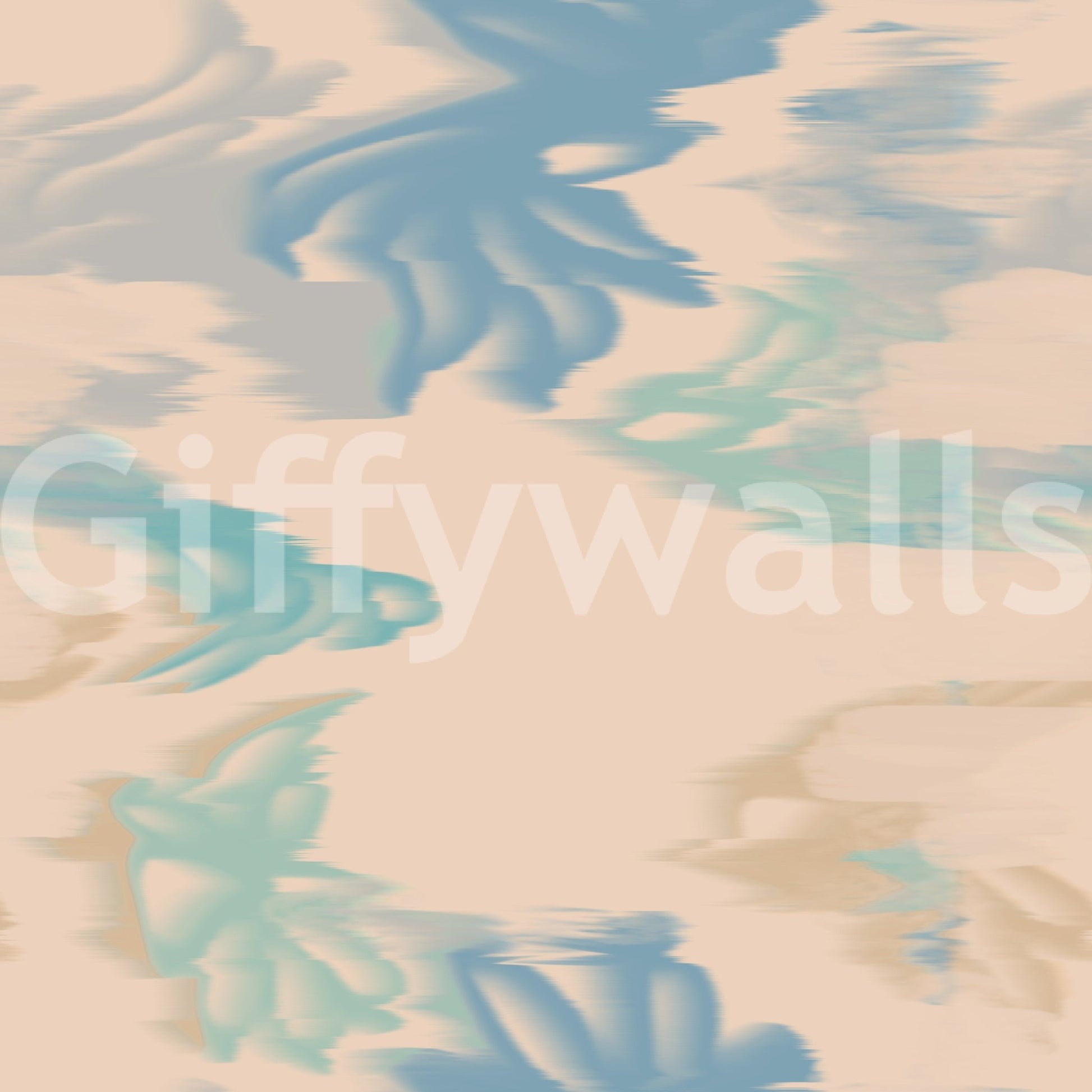 Aqua Drift Abstract wallpaper with cool tones and fluid design effect, GD9260