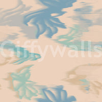 Aqua Drift Abstract wallpaper with cool tones and fluid design effect, GD9260