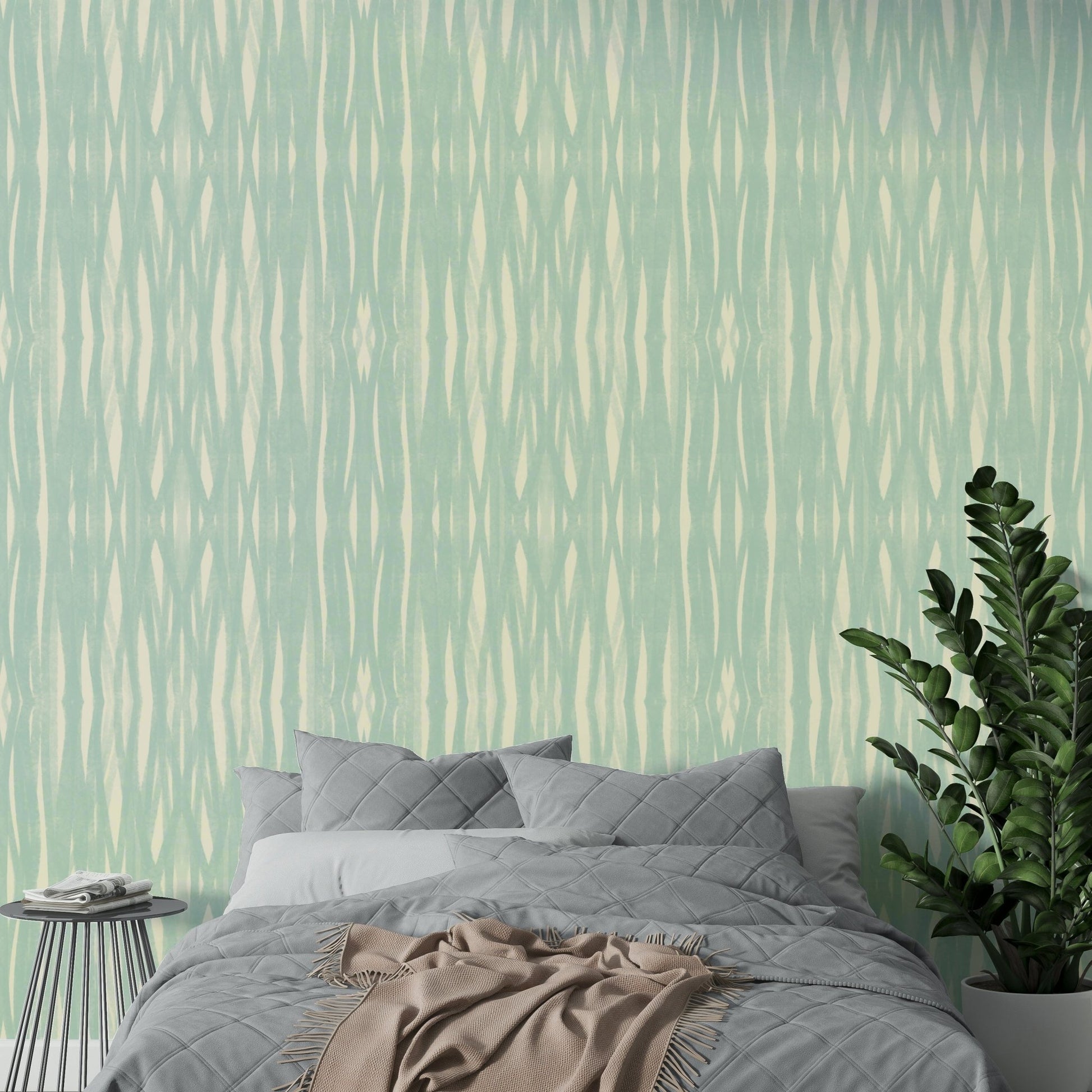 Aqua Flow mural wallpaper design


