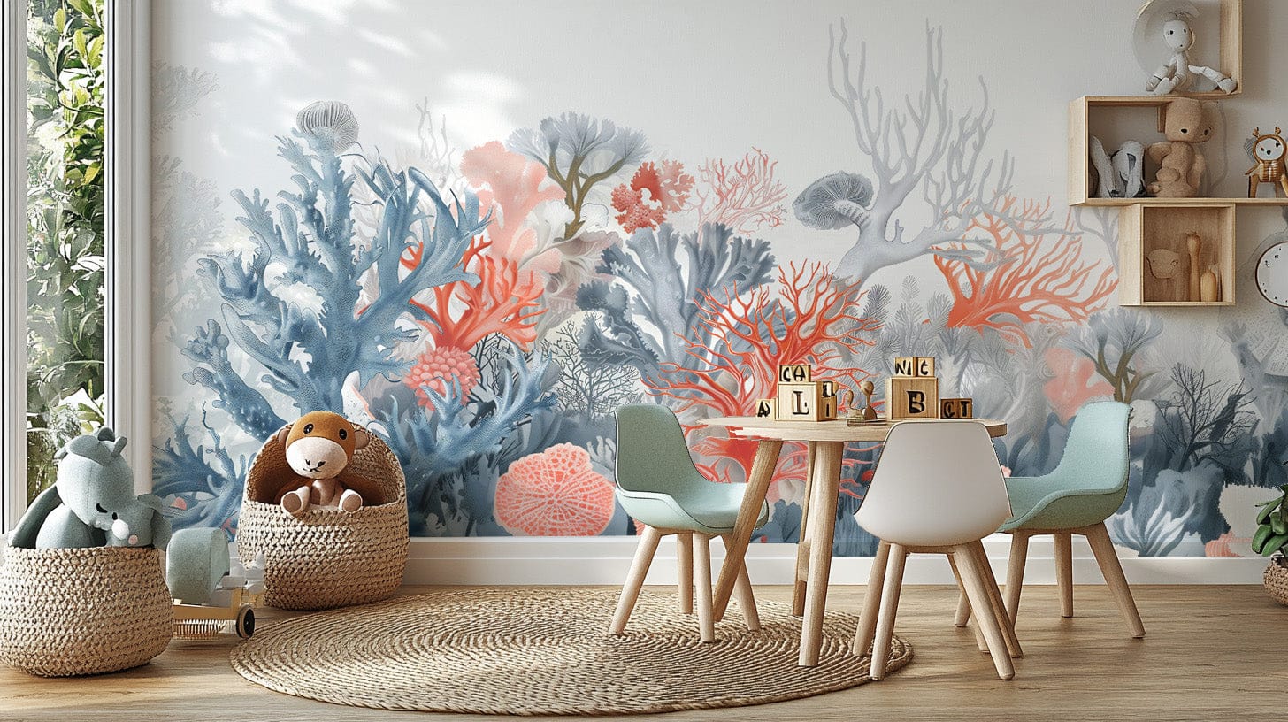 Vibrant underwater coral reef wallpaper