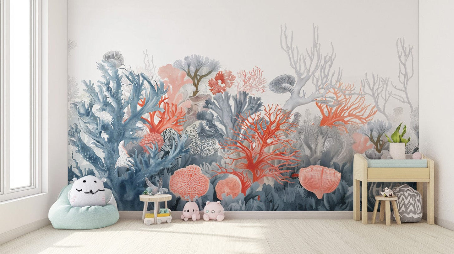 Exotic underwater garden wall covering