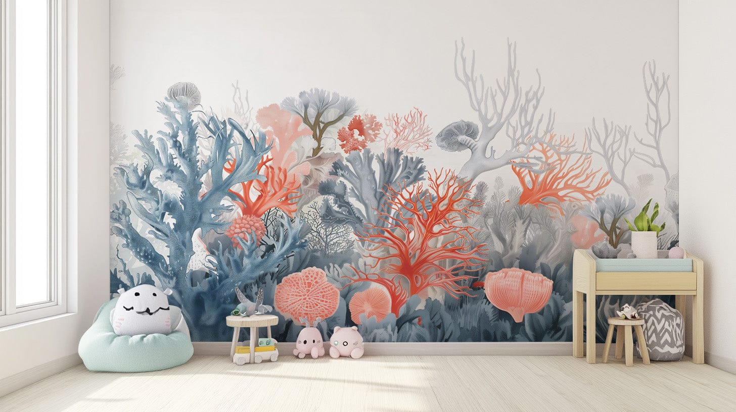 Exotic underwater garden wall covering