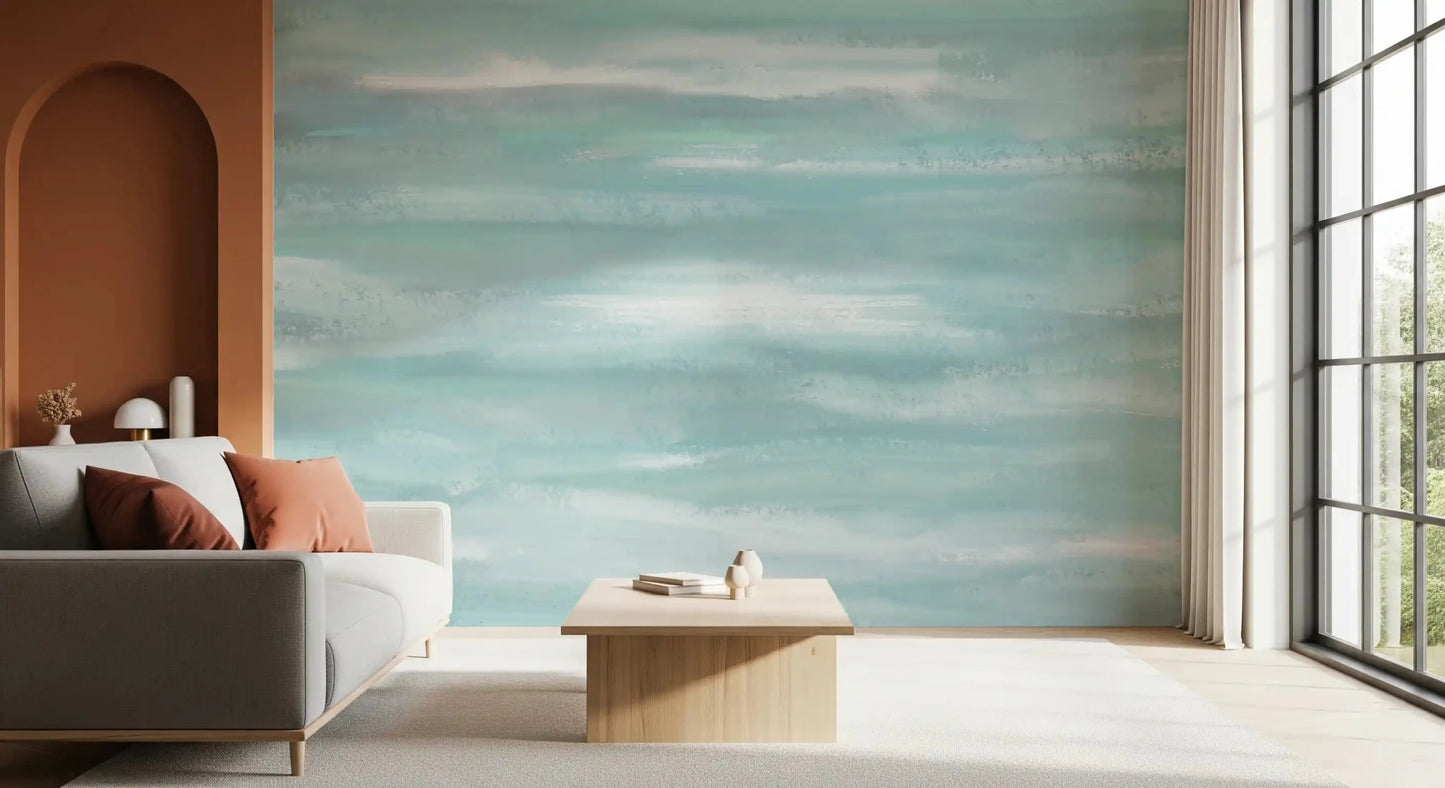 Aqua Horizon Strokes Wall MuralGD9537