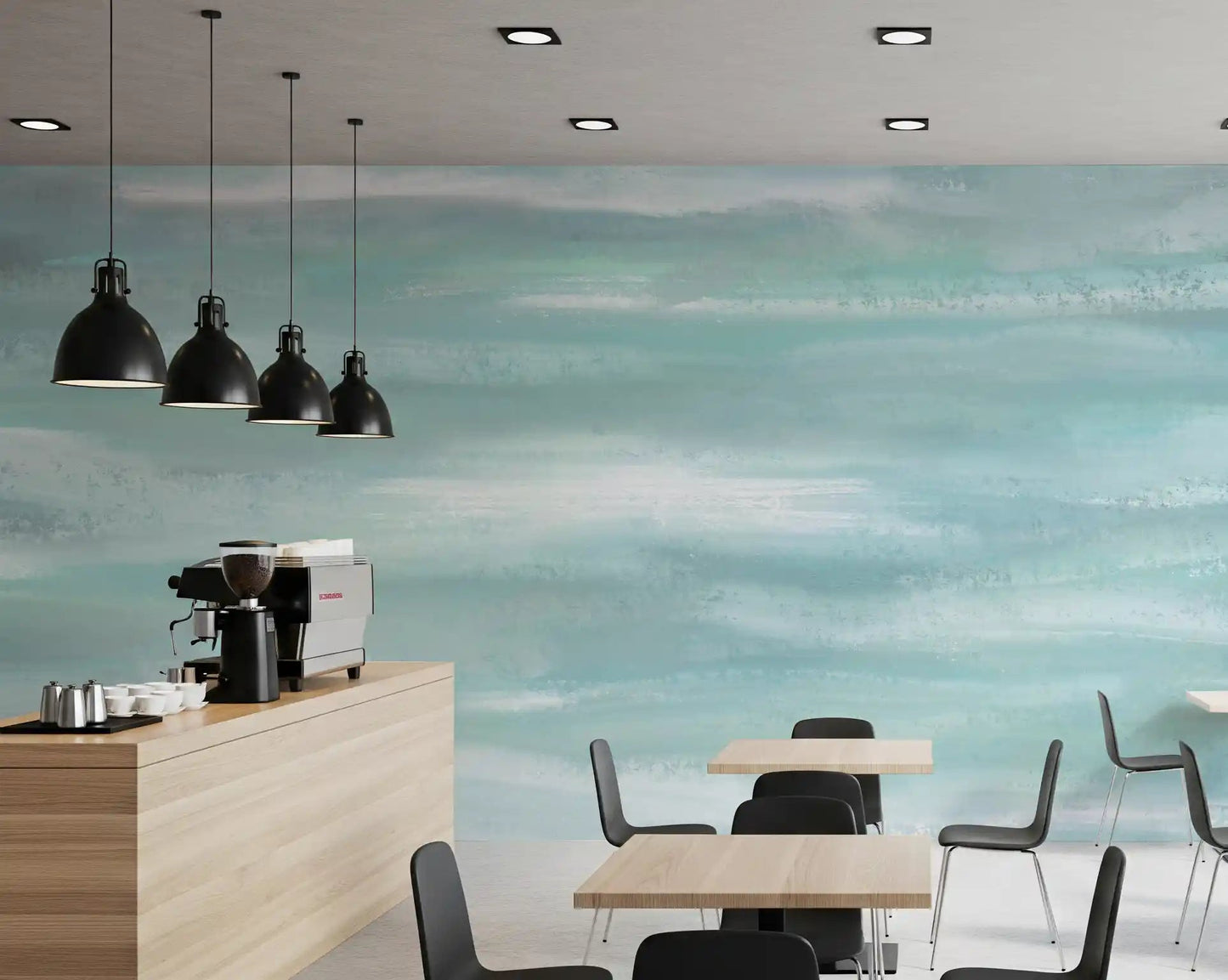 Aqua Horizon Strokes Wall MuralGD9537