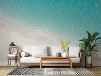 Ocean view wall mural Aqua Shoreline Bliss sandy shoreline