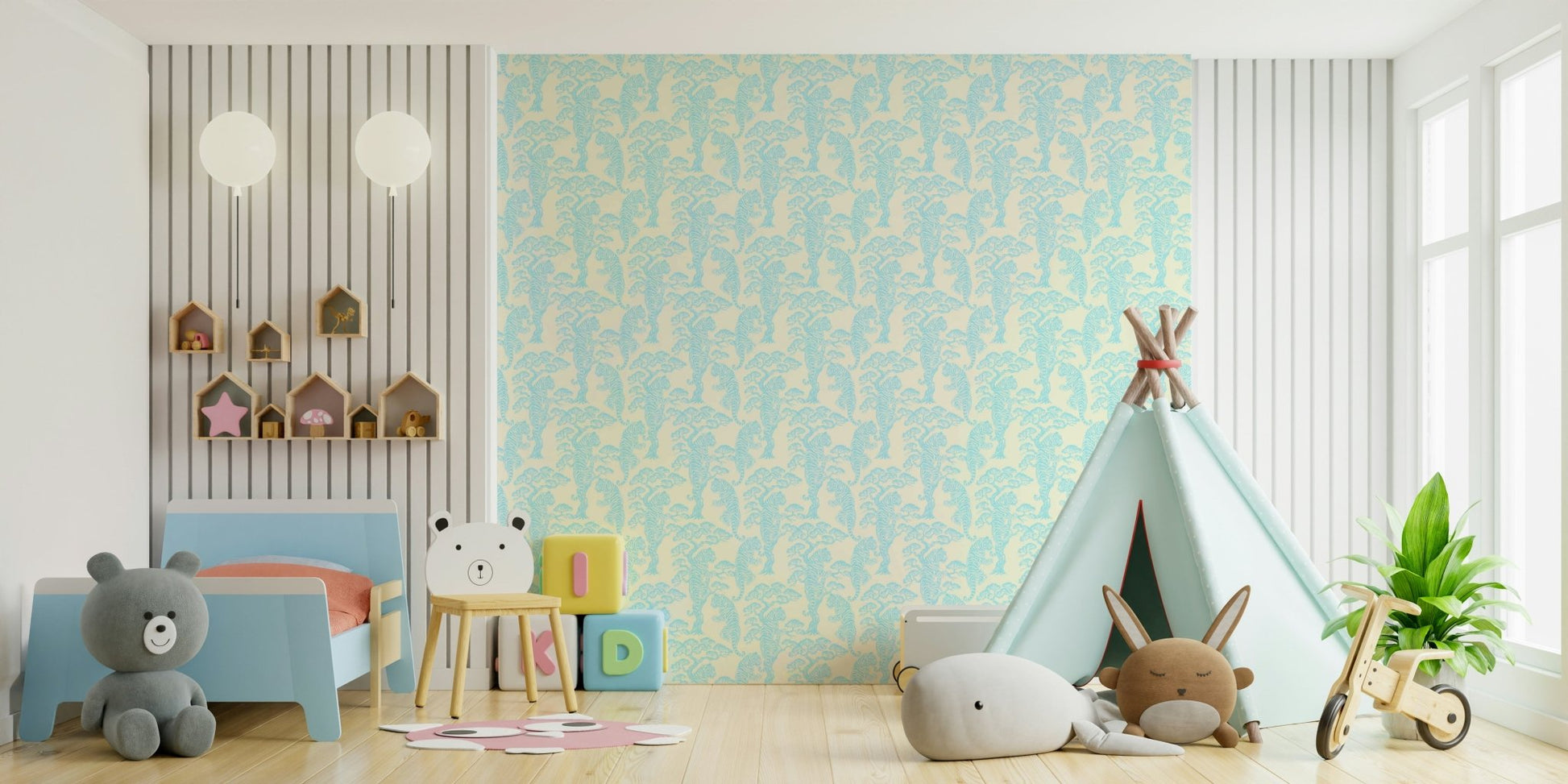 An artistic exotic animal mural for home decor., GD4825