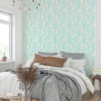 A calming jungle design wallpaper mural that defines a space., GD4825
