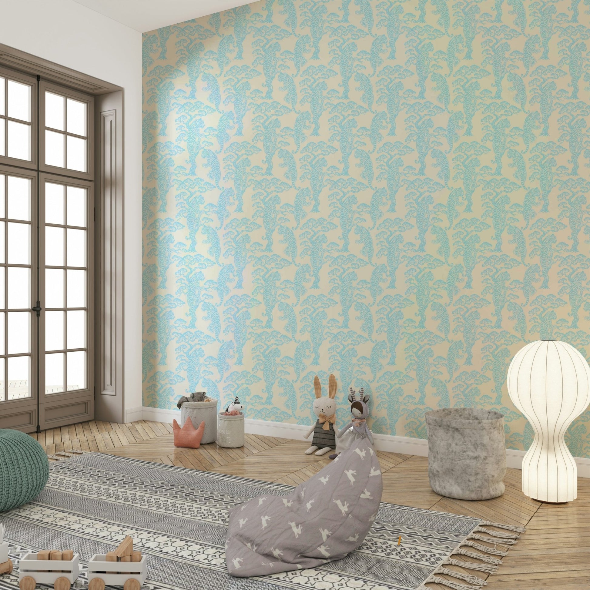 A beautiful tropical tree wall mural for a living room., GD4825