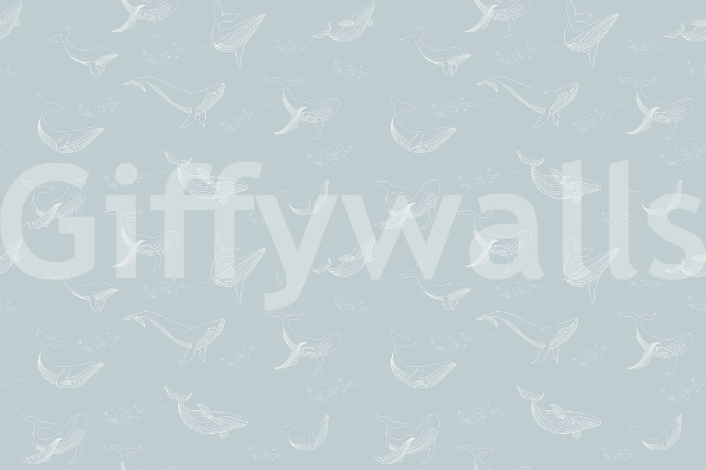 Aqua Whale Dreams wall mural with aquatic patterns for a master suite.