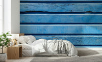 Unique Aqua Wood Wall Wall Mural rustic siding.
