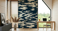 A graceful subtle pattern wall mural in cool, tranquil tones.