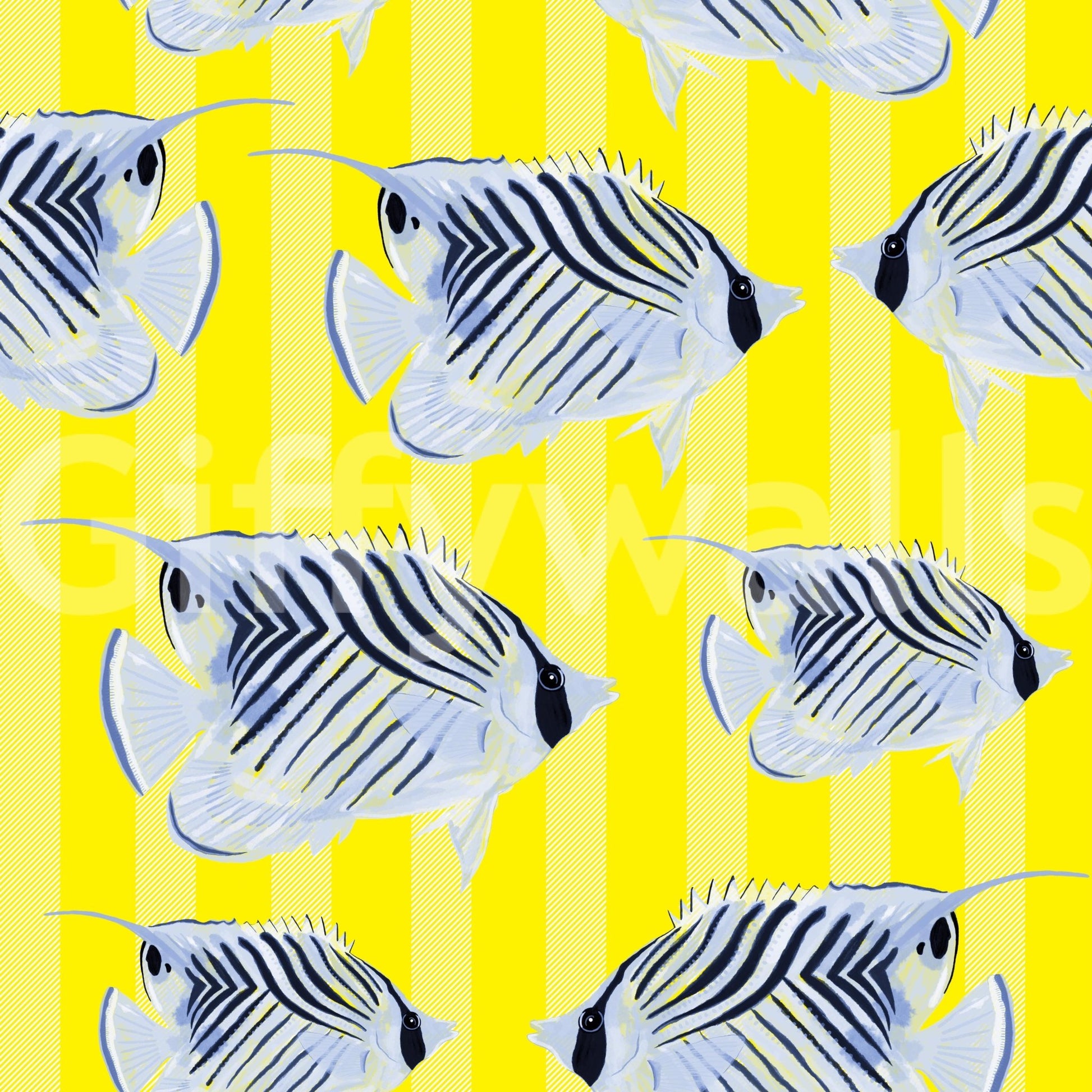 Nature-inspired Aquaria wallpaper for calming home decor

