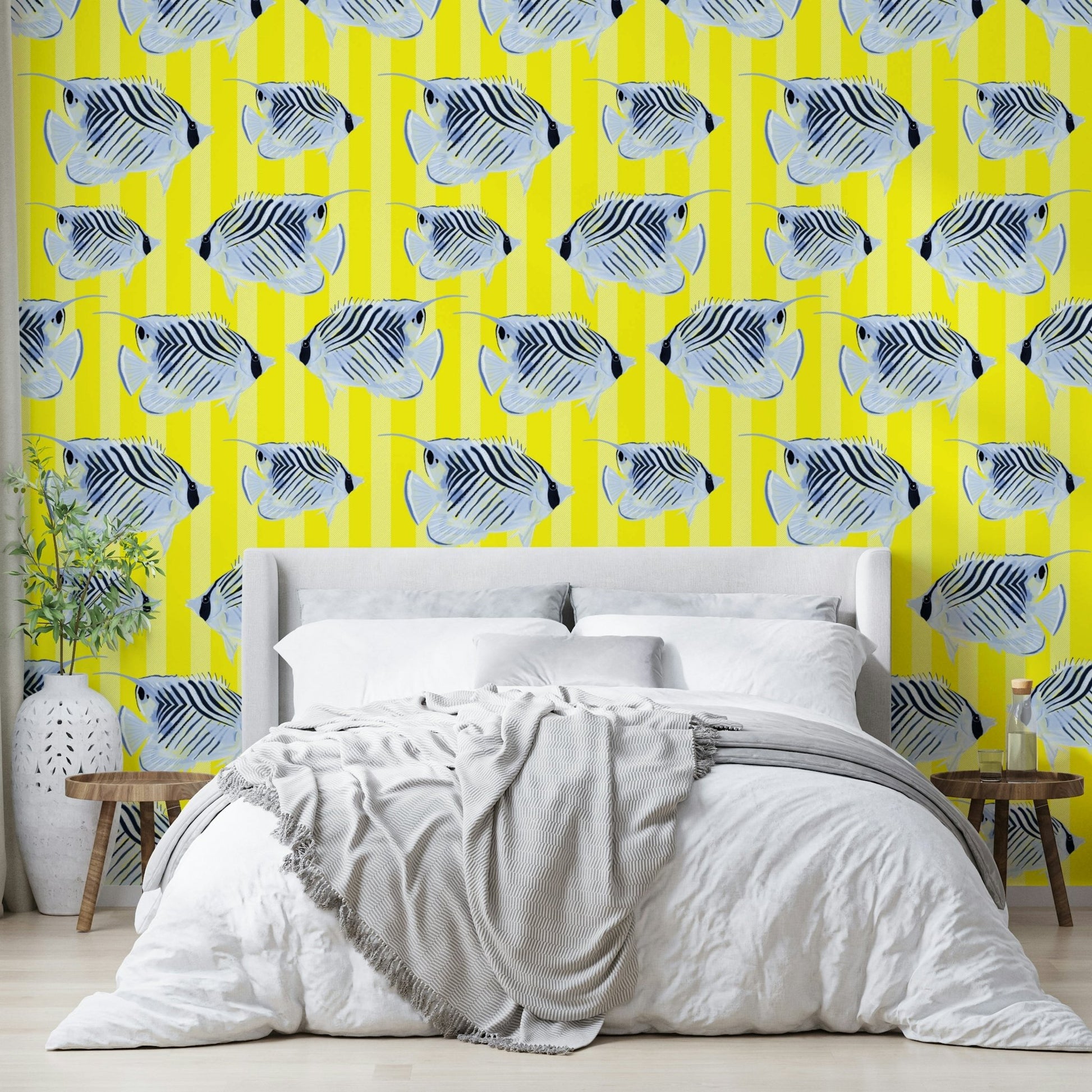 Calming aquatic design wallpaper for serene spaces

