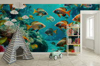 Marine-inspired Aquatic Harmony wallpaper for relaxation

