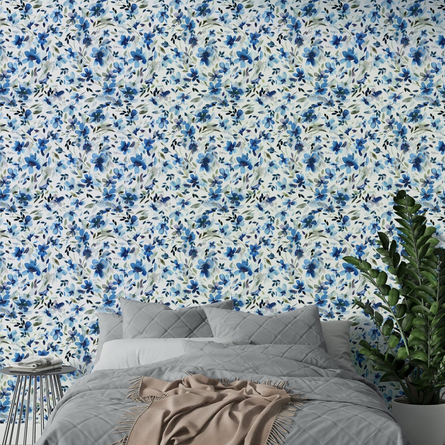 Watercolor floral pattern wallpaper GD760

