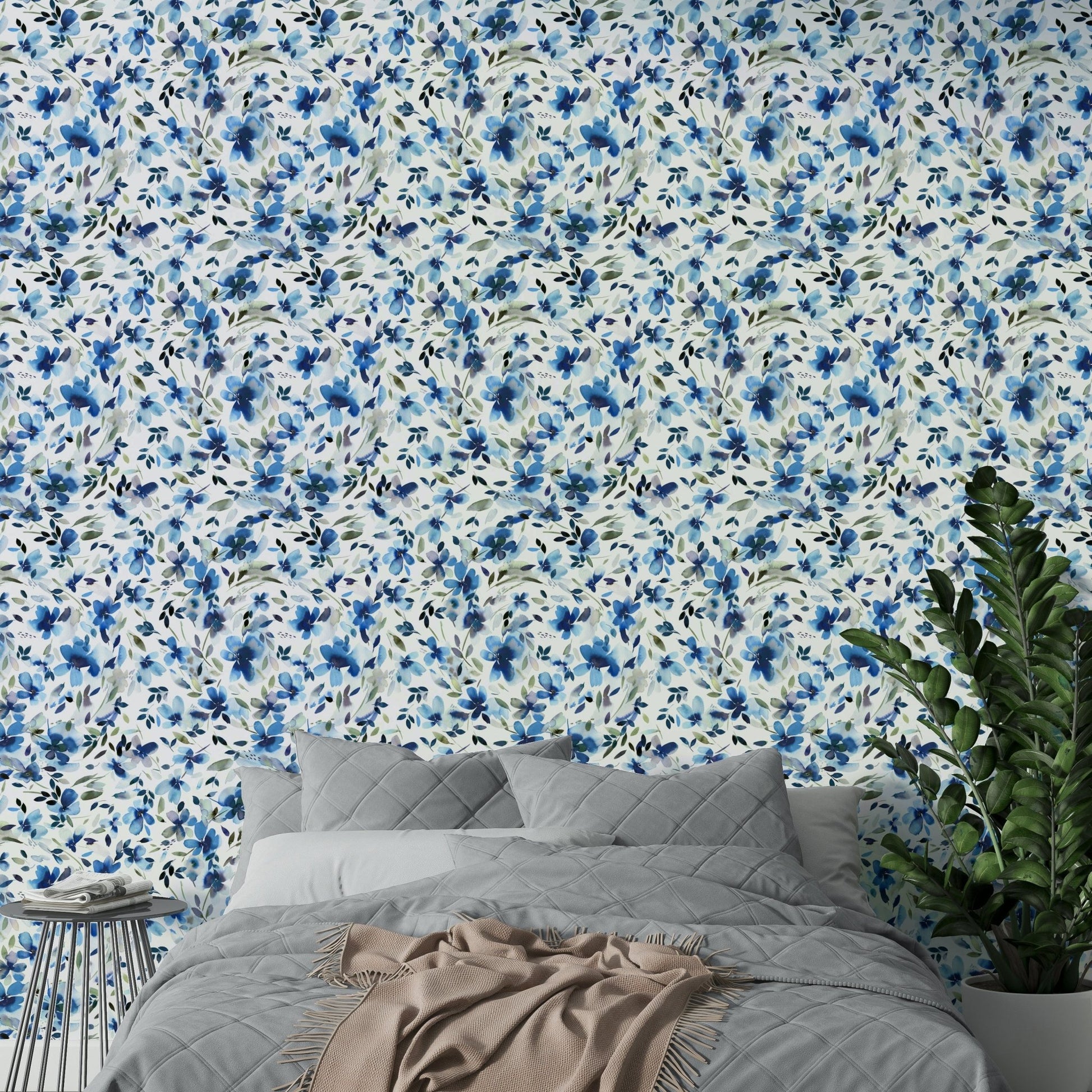 Watercolor floral pattern wallpaper GD760

