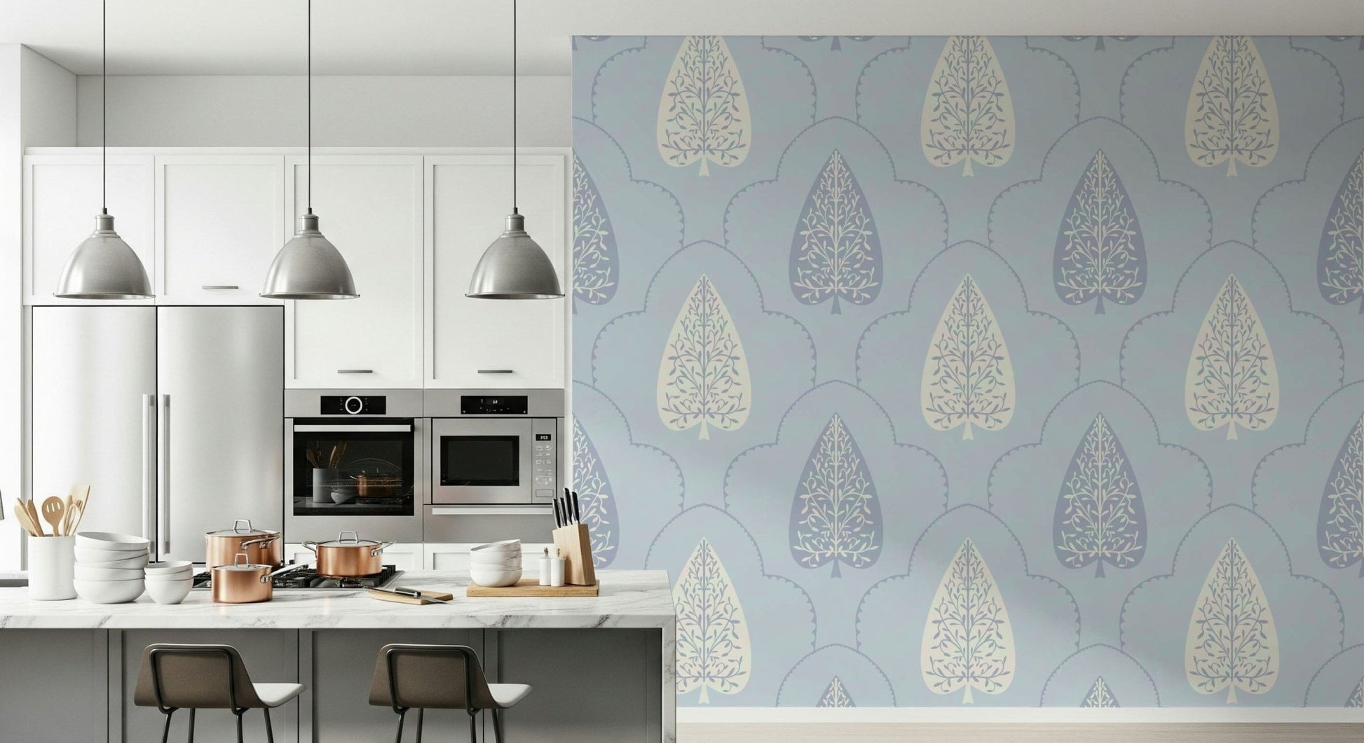 Refined botanical design wallpaper, depicting calm Arbor Branch Harmony elements.