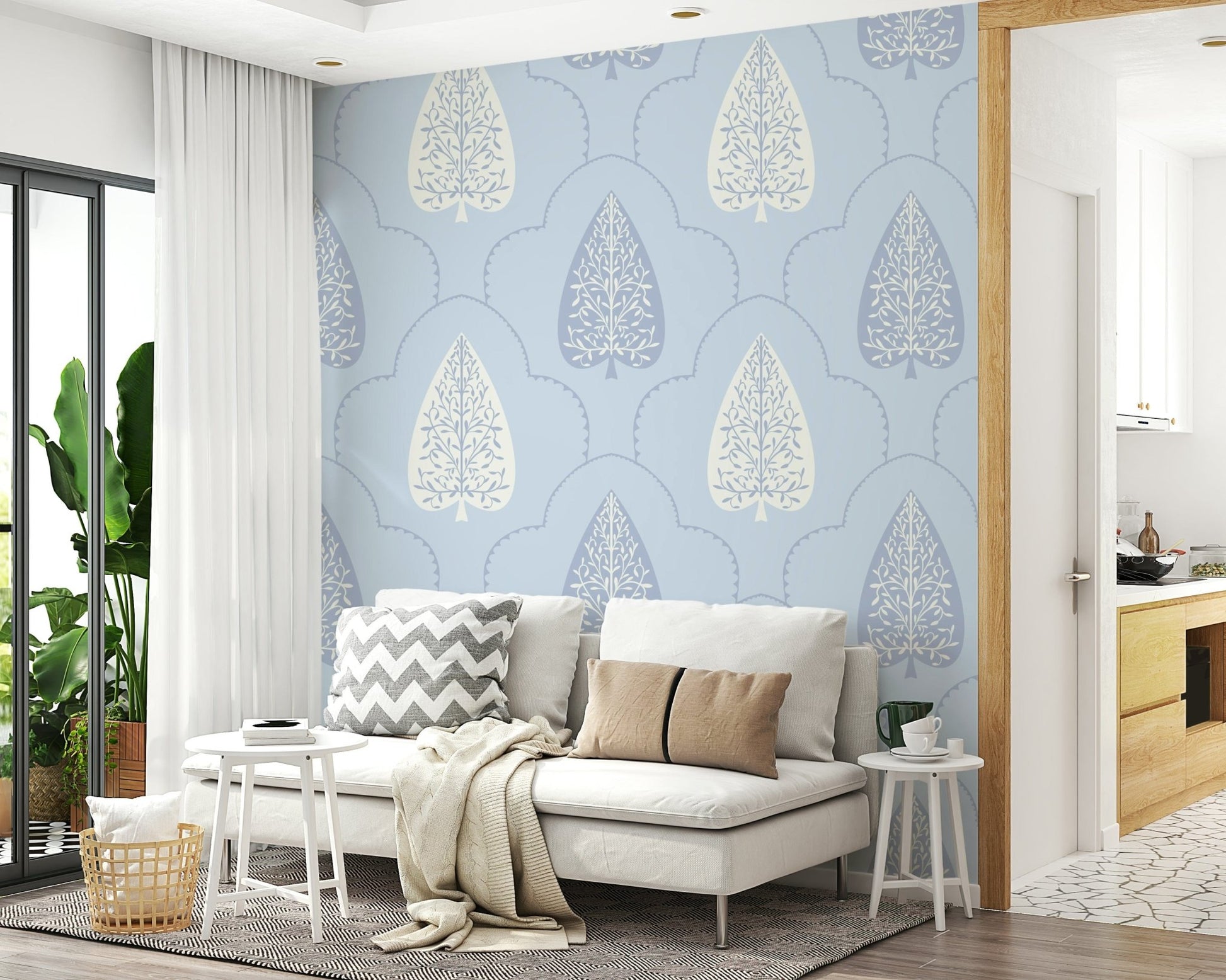 Symmetry focused vines mural, a decorative Arbor Branch Harmony accent.