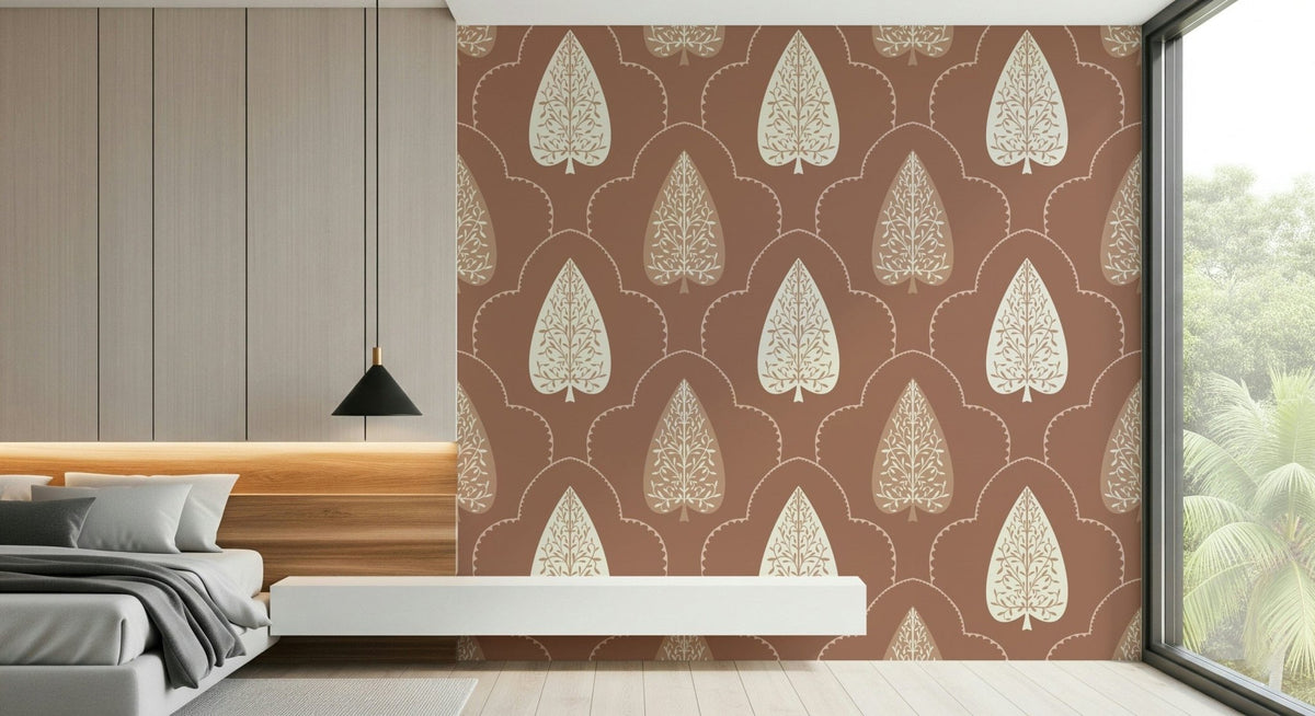 Arboreal Accent wallpaper with intricate tree-of-life motif., GD6847