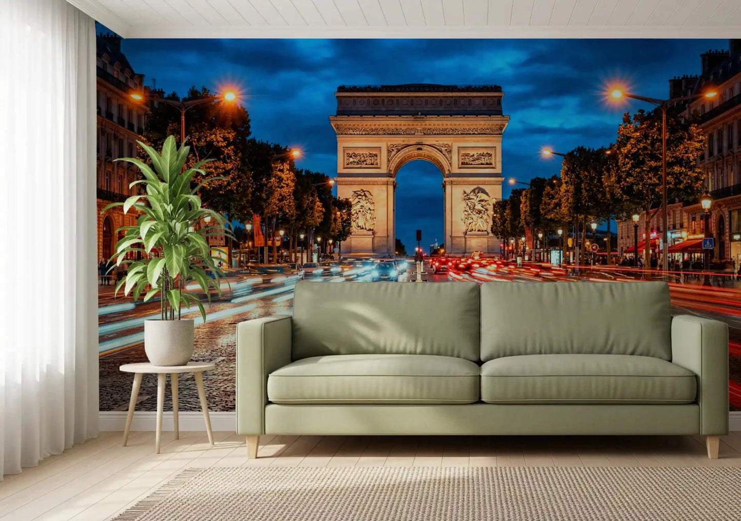 Office  Home Triomphe Evening Rush wall mural in vibrant urban night tones