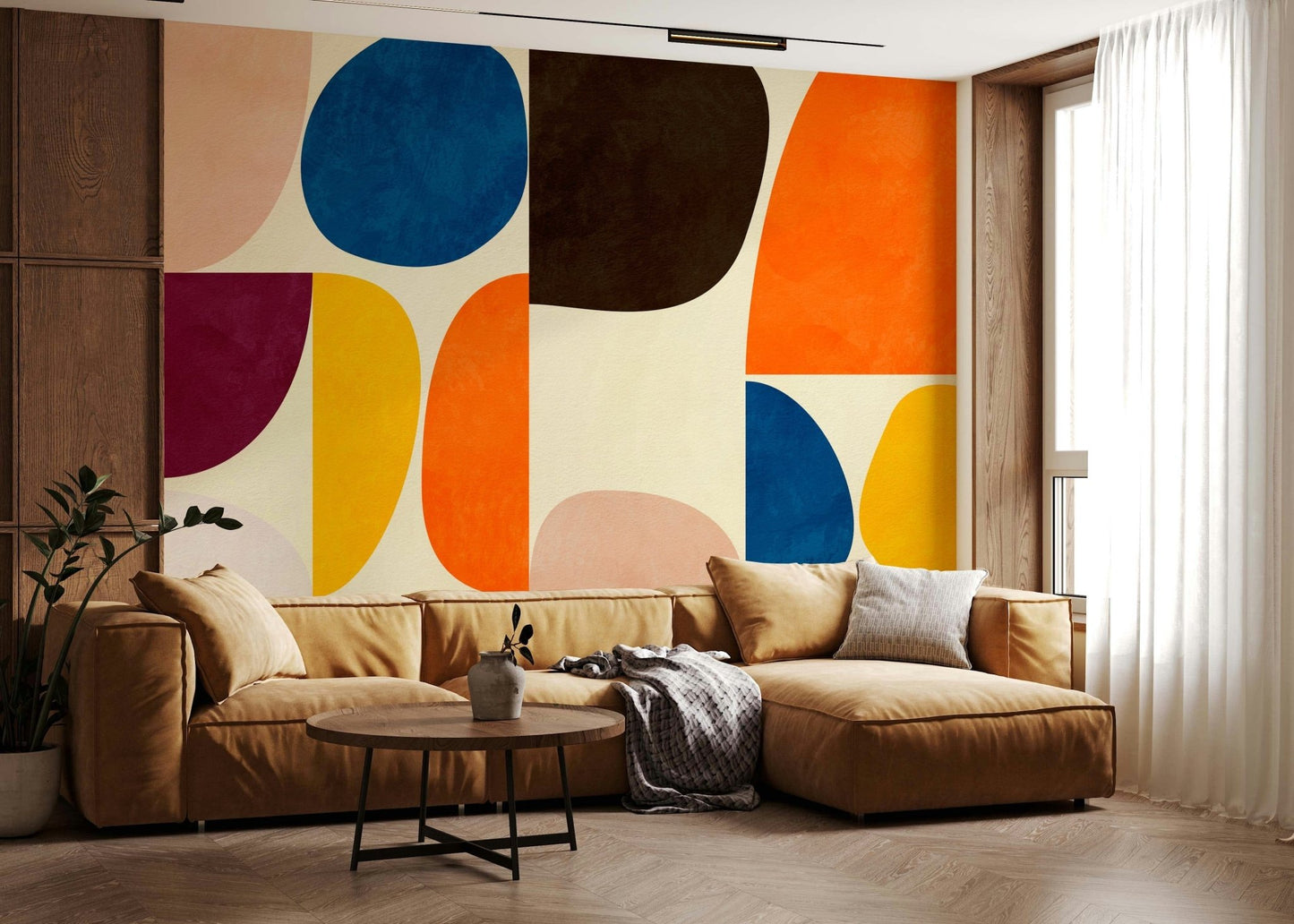 A serene flowing design wall mural for your decor.