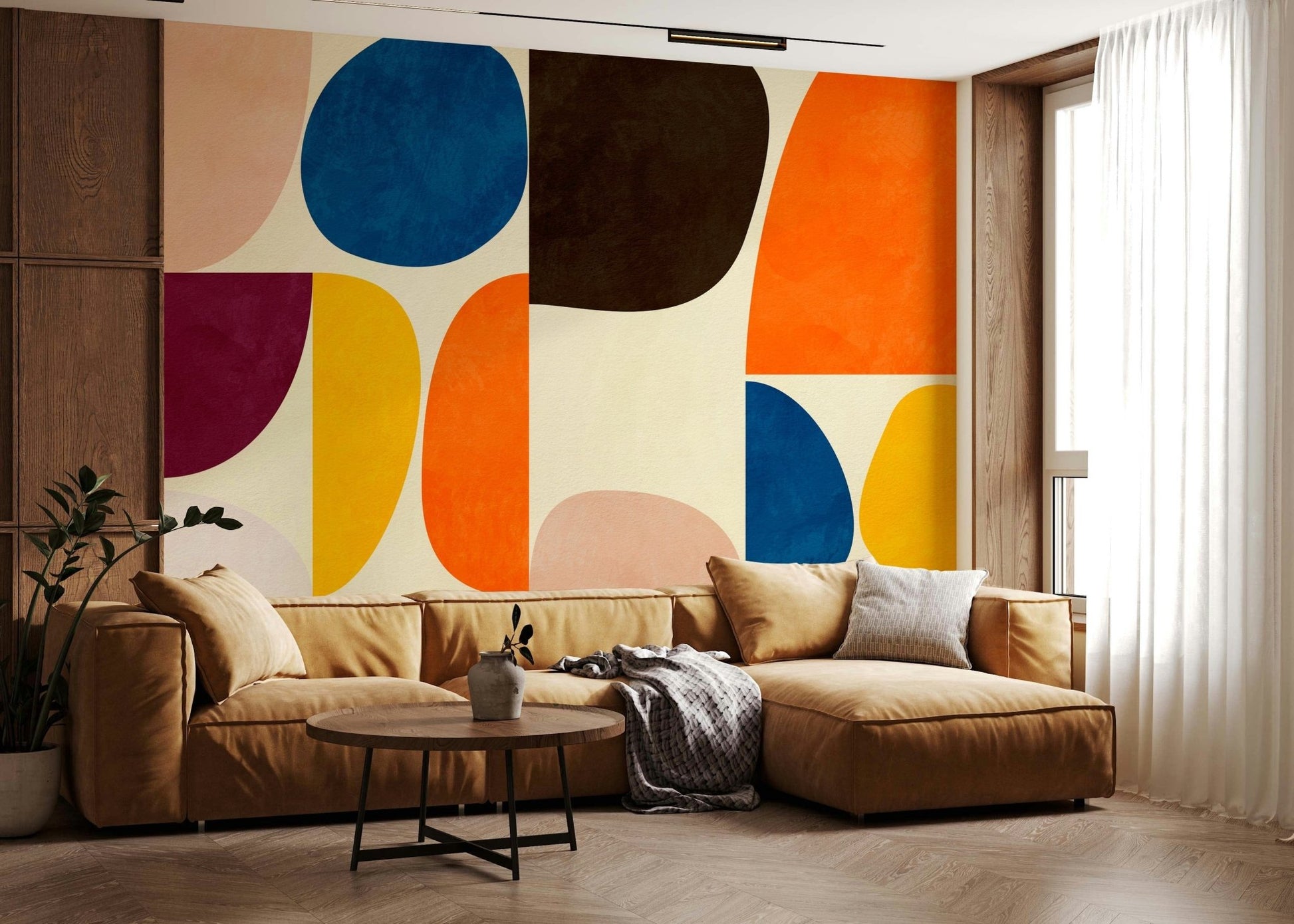 A serene flowing design wall mural for your decor.