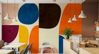 A contemplative subtle pattern wallpaper mural for a feature wall.