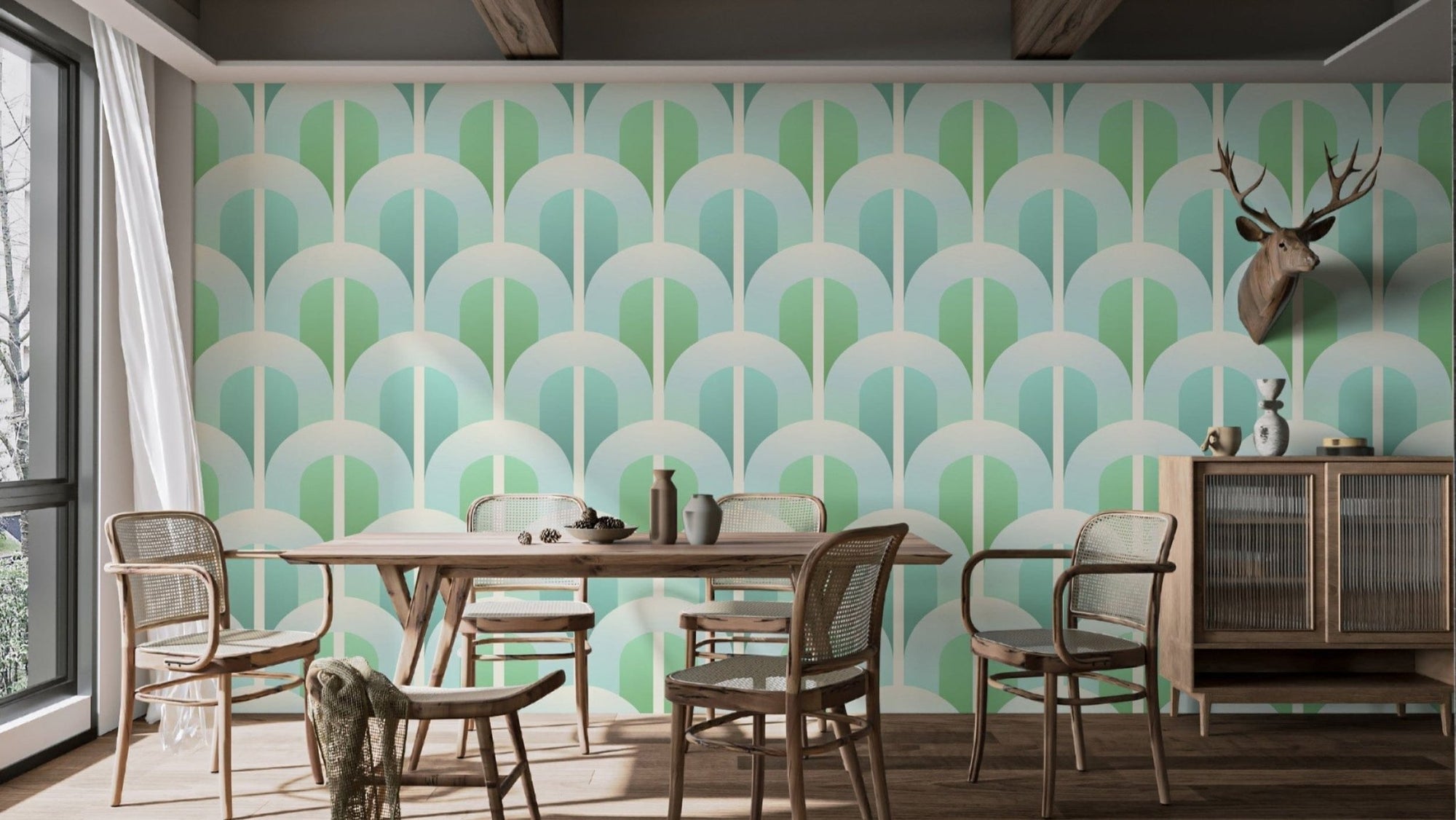Arcadian Arches Wallpaper Mural, AN29