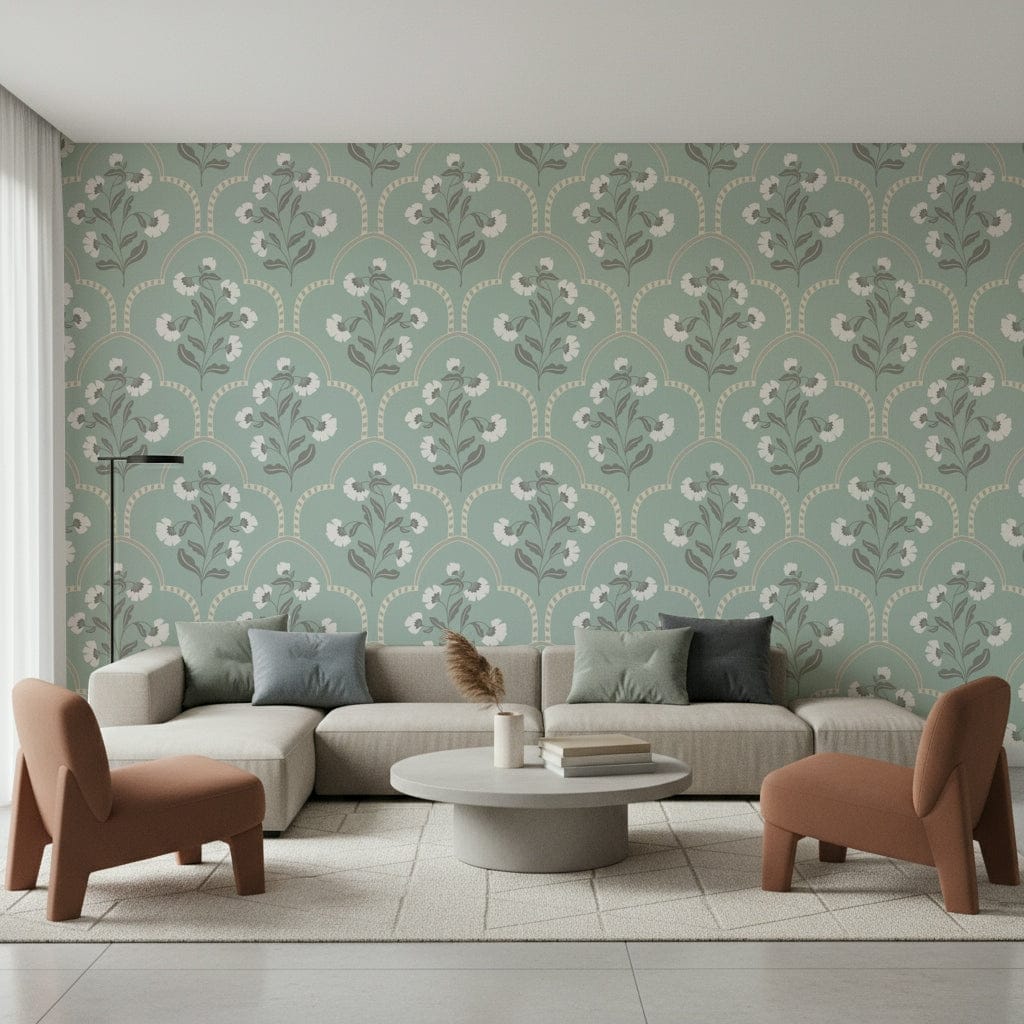 Arched Floral Elegance Wallpaper⁠, GD6840