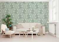 Arched Floral Elegance Wallpaper⁠