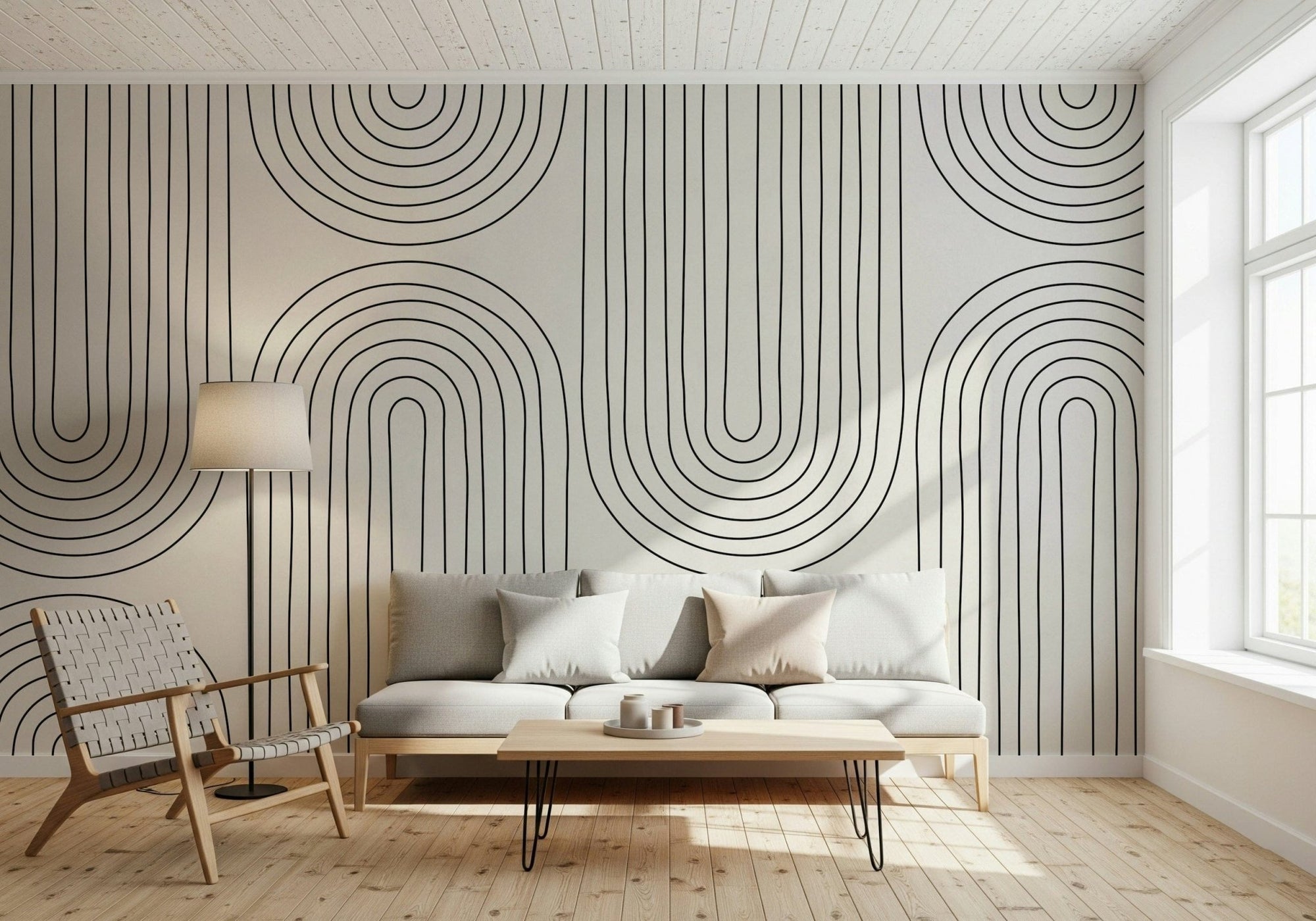 Peaceful panorama Mountain Dreams wallcovering serene subtle mountain layers., GD6966