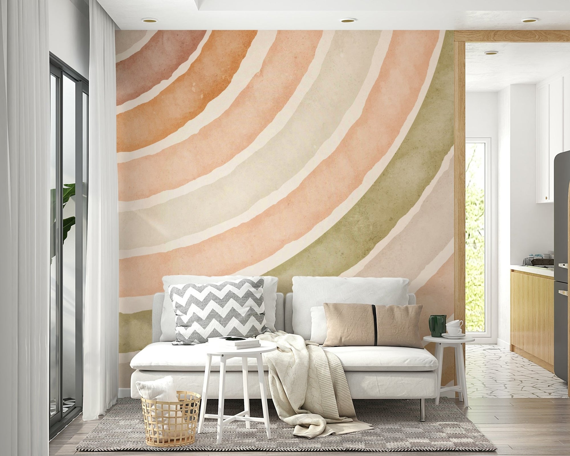 Arched Watercolor Serenity Wall Mural GD613