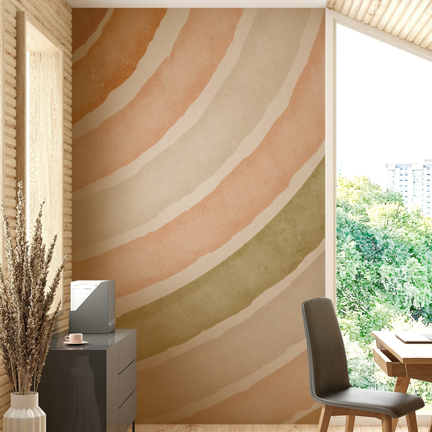 Arched Watercolor Serenity Wall Mural GD613