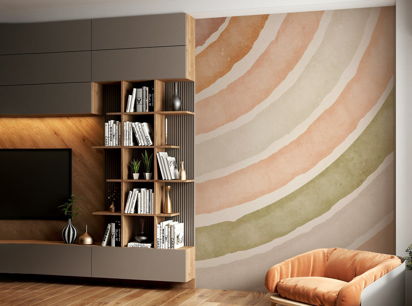 Arched Watercolor Serenity Wall Mural GD613