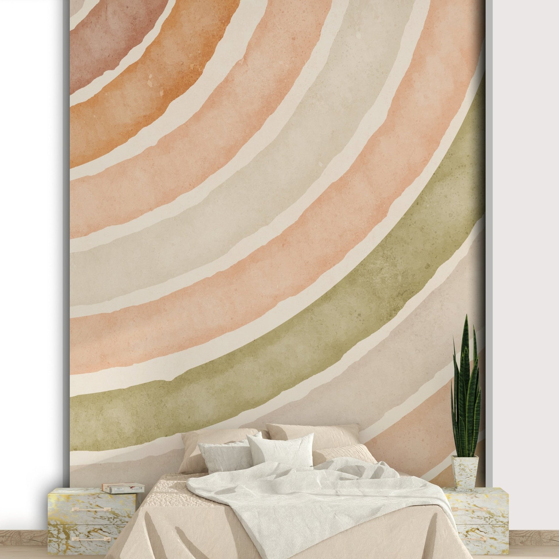 Arched Watercolor Serenity Wall Mural GD613