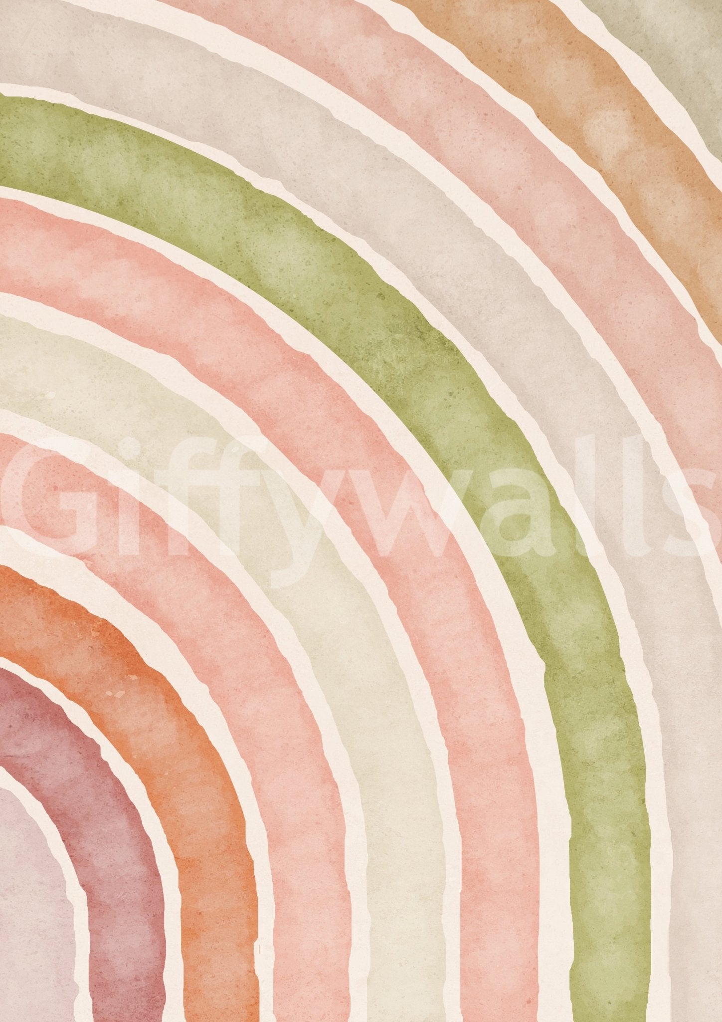 Arched Watercolor Serenity Wall Mural GD613