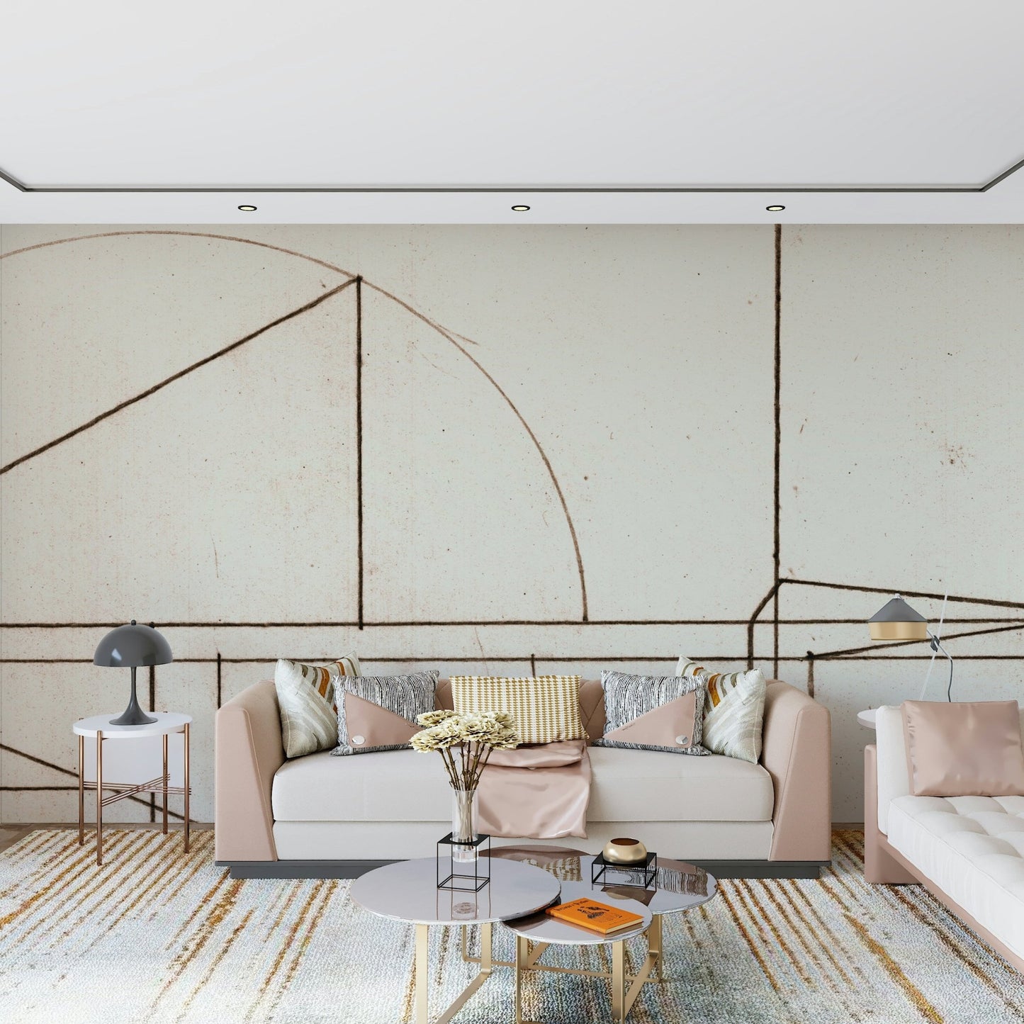 Architectural Blueprint Wall Mural -2632111