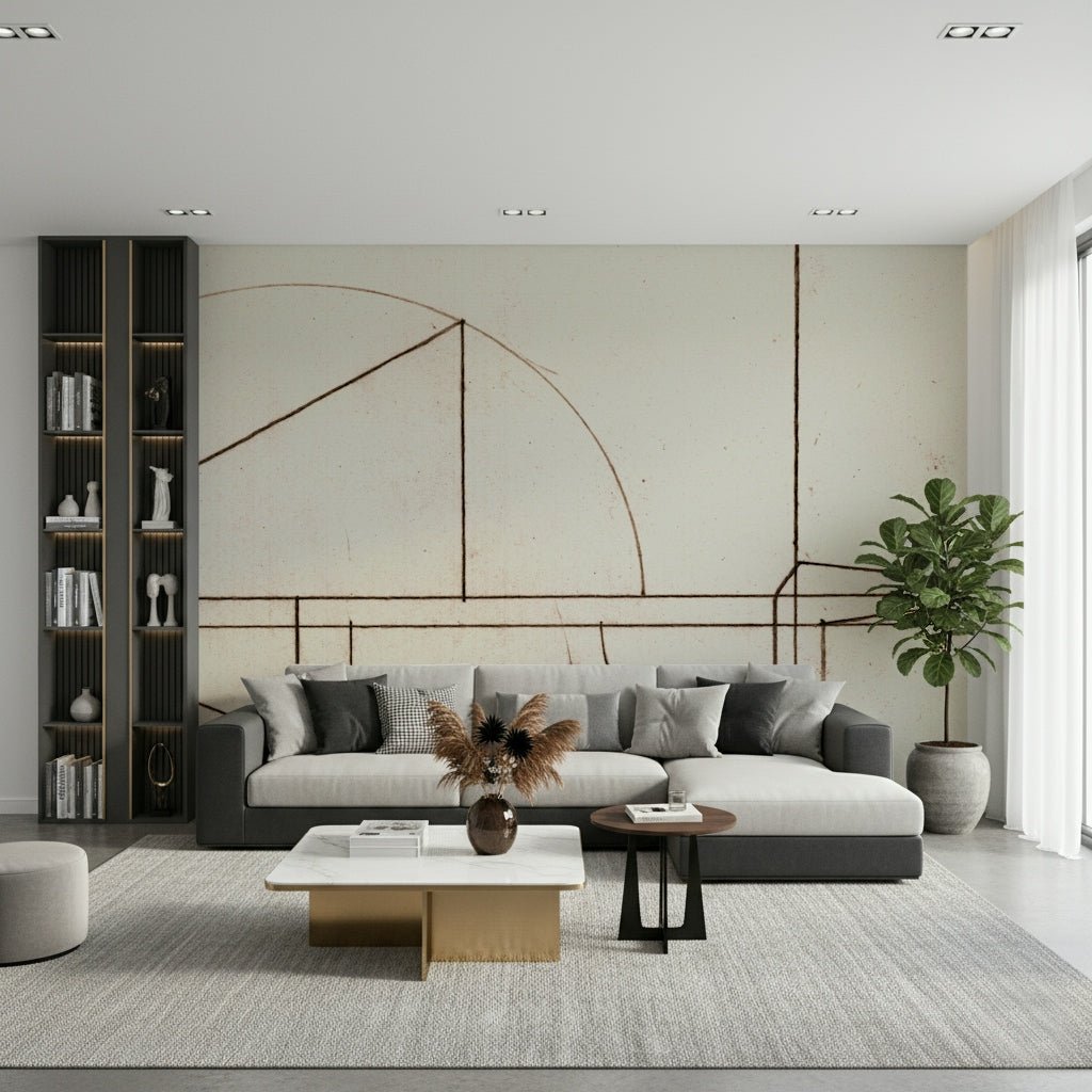 Architectural Blueprint Wall Mural -2632111