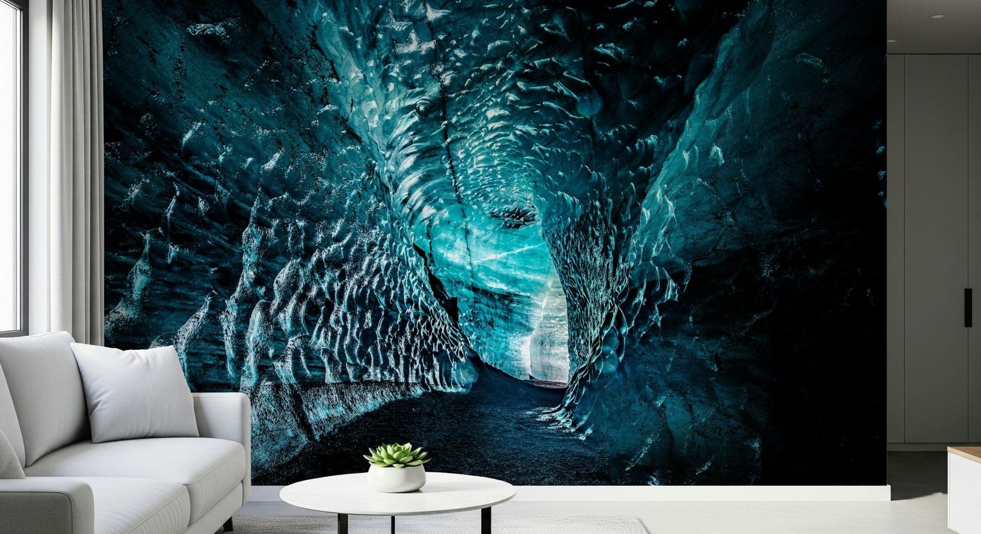 A contemplative gentle design wallpaper mural for a feature wall.