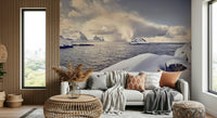 A contemplative gentle design wallpaper mural for a feature wall.