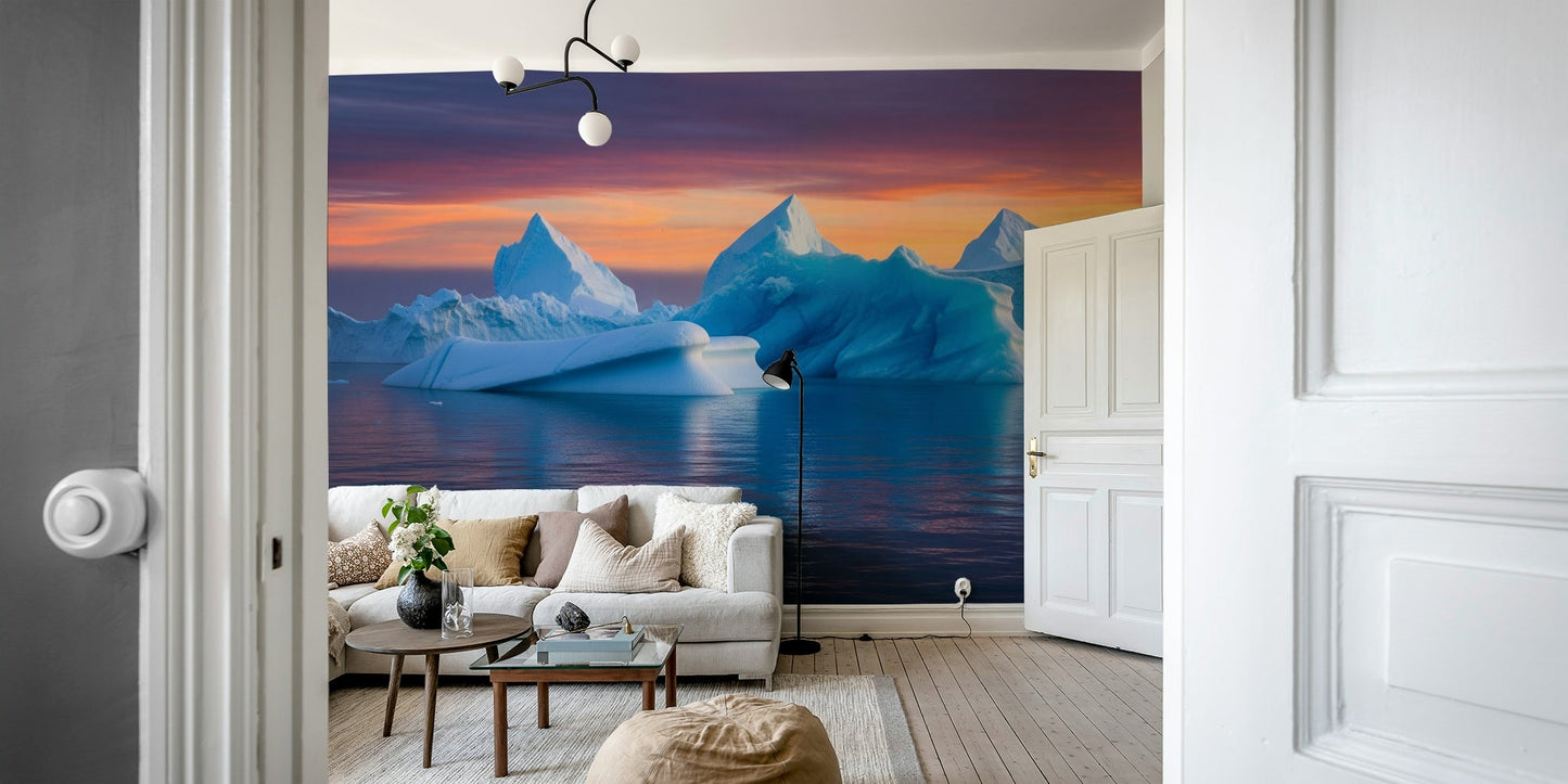 The mural is created for an entire wall, providing an immersive feel.
